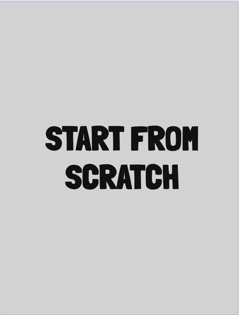 Start from scratch photobook front cover